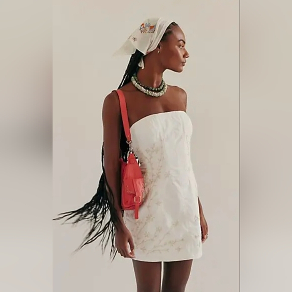 Free People Moonflower Floral Embroidered Mini Dress - Picture 4 of 6
